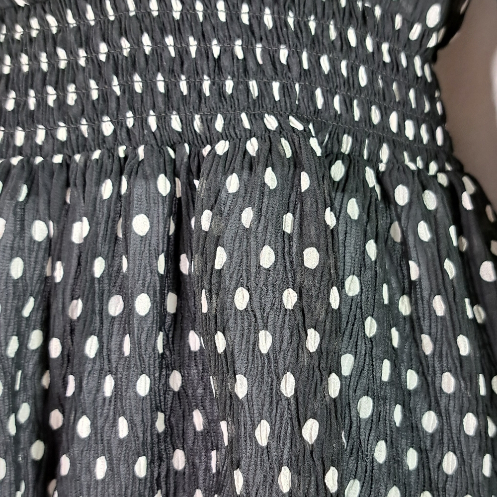 L'Academie Black & White Polka Dot Long-Sleeve Blouse - Picture 7 of 14